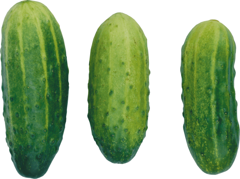 A Group Of Green Cucumbers