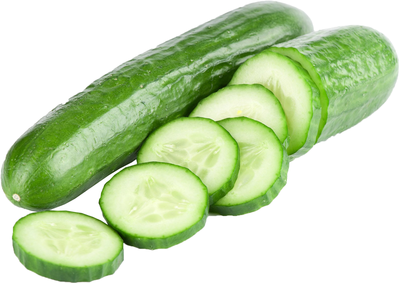 A Cucumber And Slices Of Cucumber