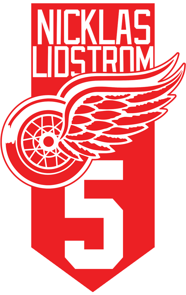 A Red And White Logo With Wings
