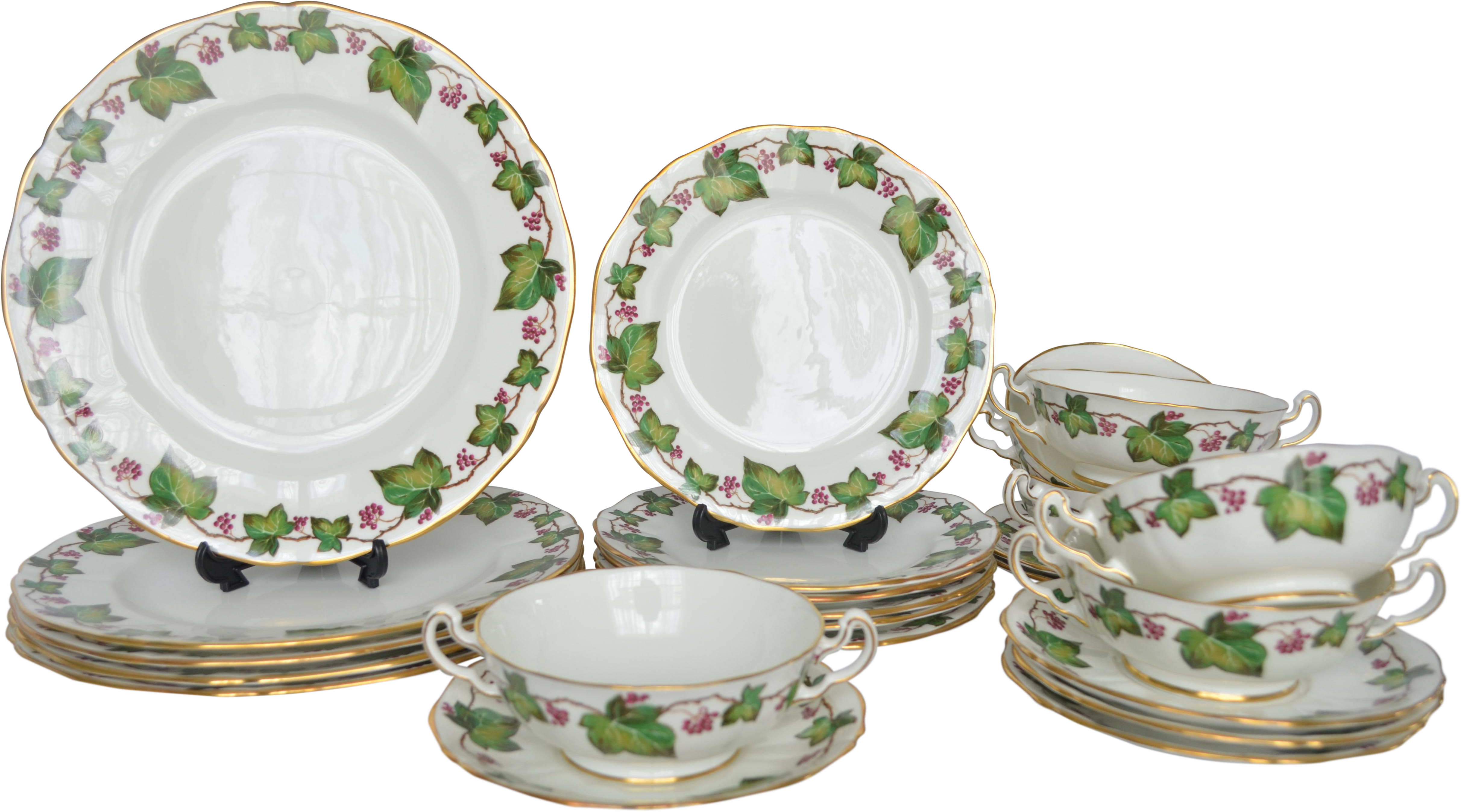 A Group Of Plates And Cups