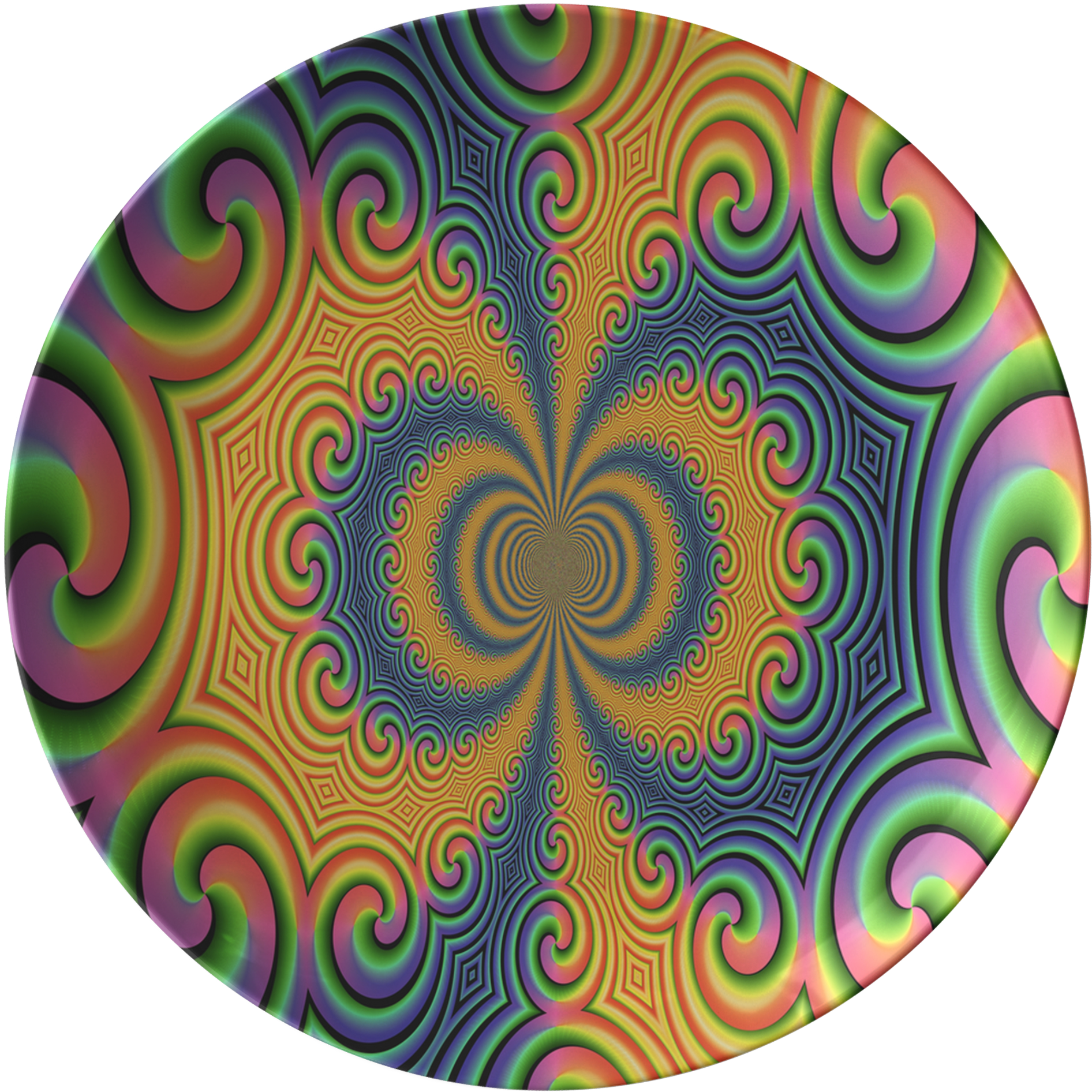 A Circular Object With A Pattern