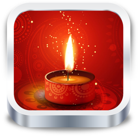 A Lit Candle On A Red Background