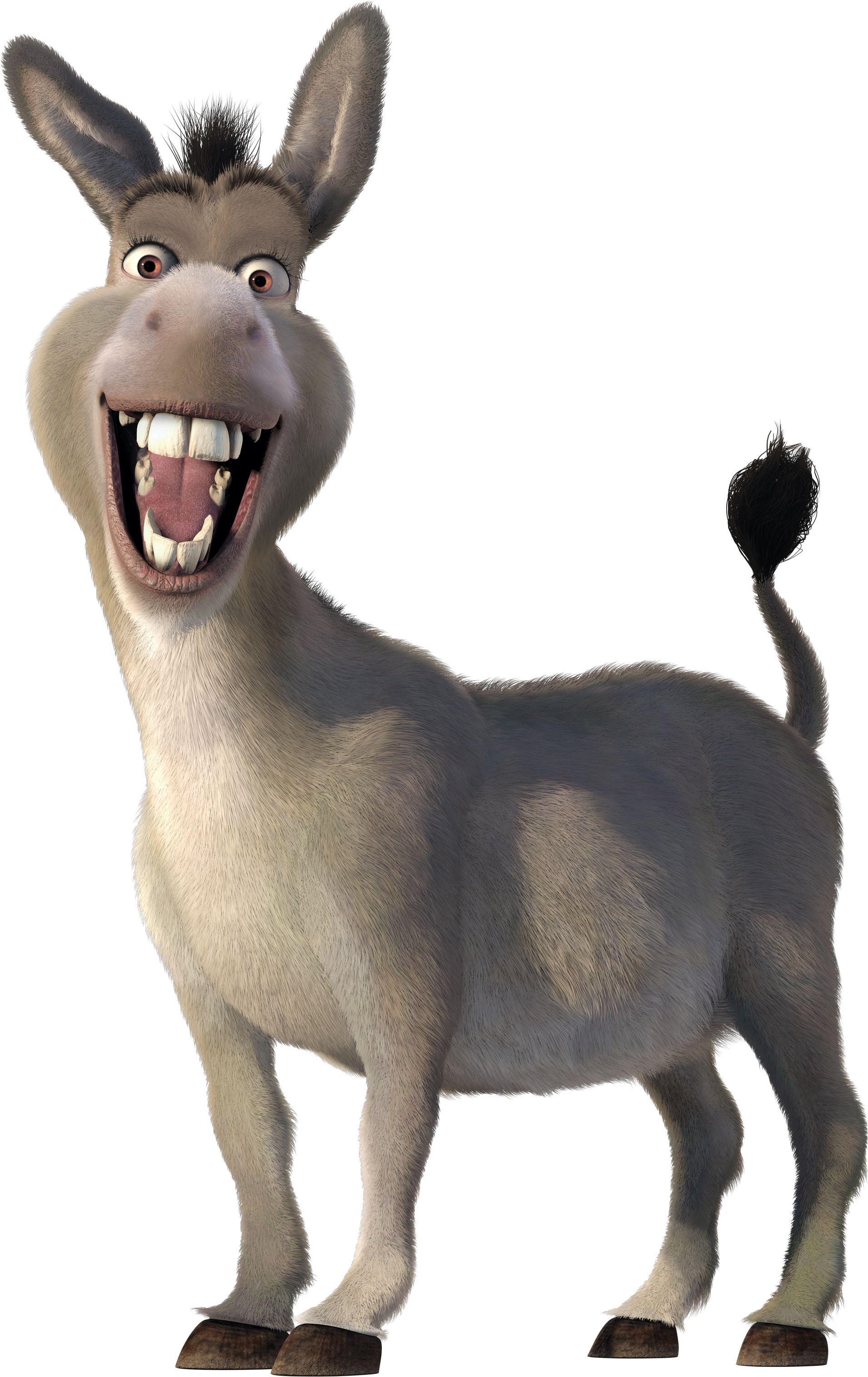 A Cartoon Donkey With Its Mouth Open