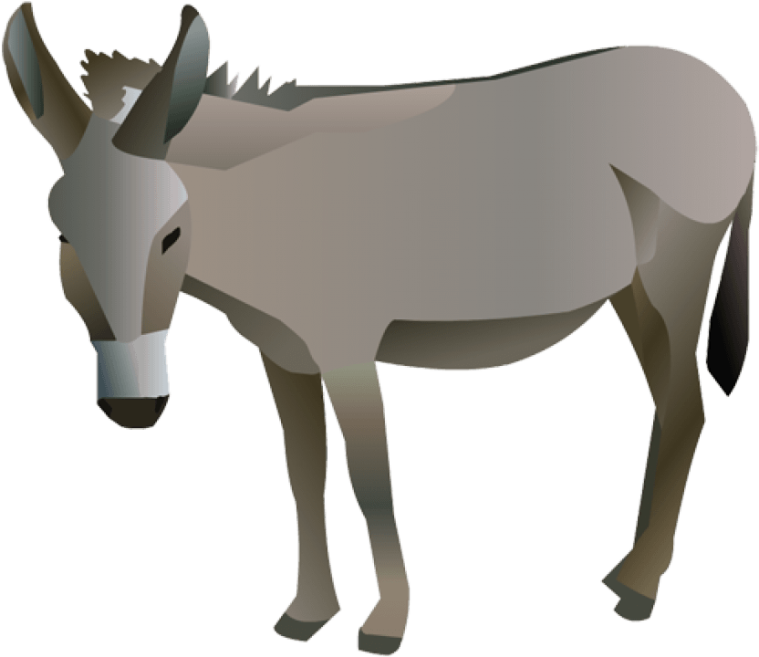 A Low Poly Donkey With Black Background