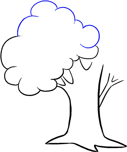 A Blue Outline Of A Cloud