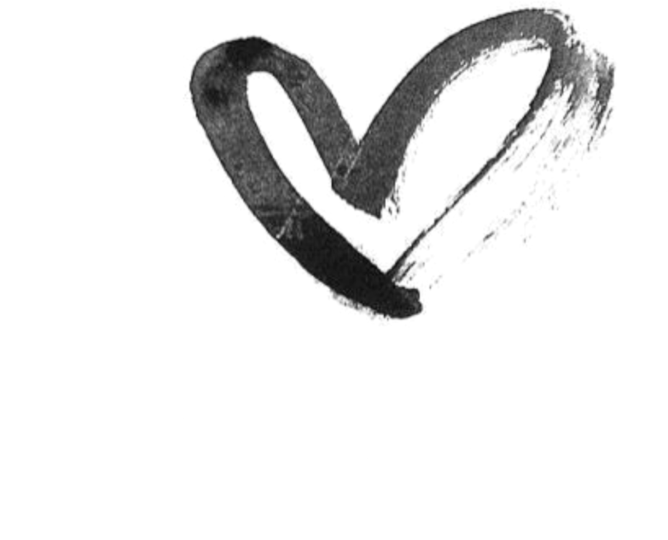 A Heart Drawn On A Black Background