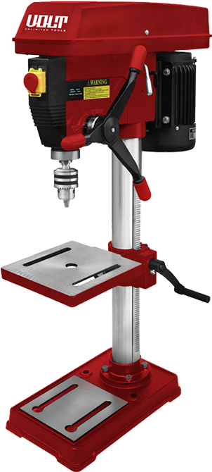 A Red And Black Drill Press