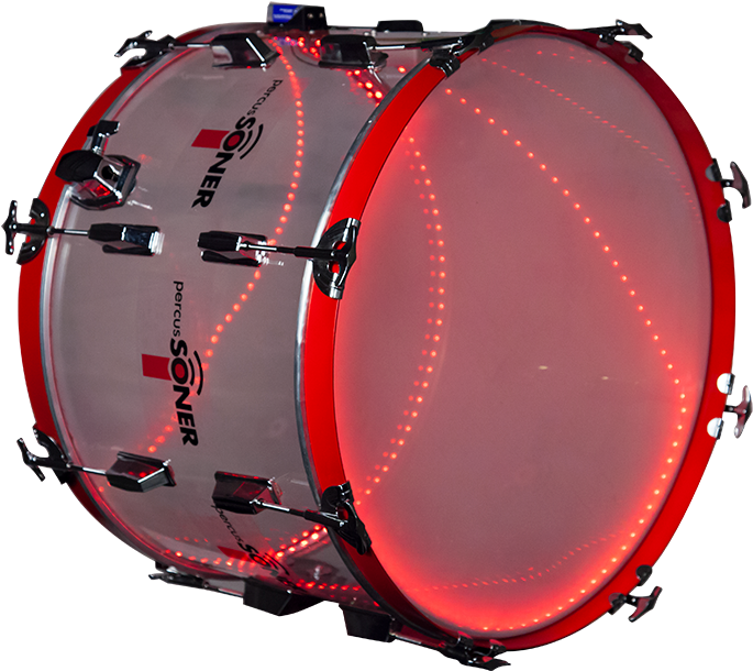 A Drum With Red Lights