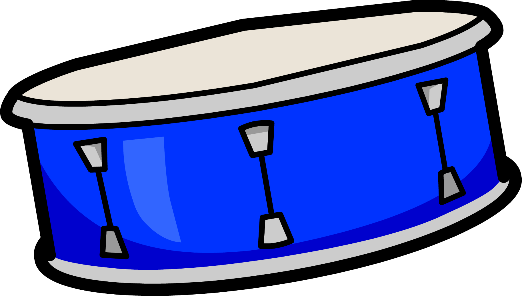 A Blue And White Drum