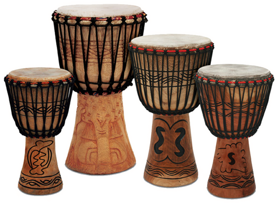 A Group Of Wooden Drums