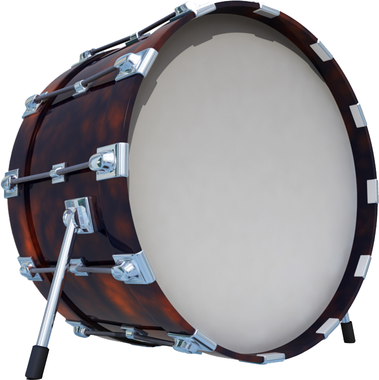 A Drum With A Black Background