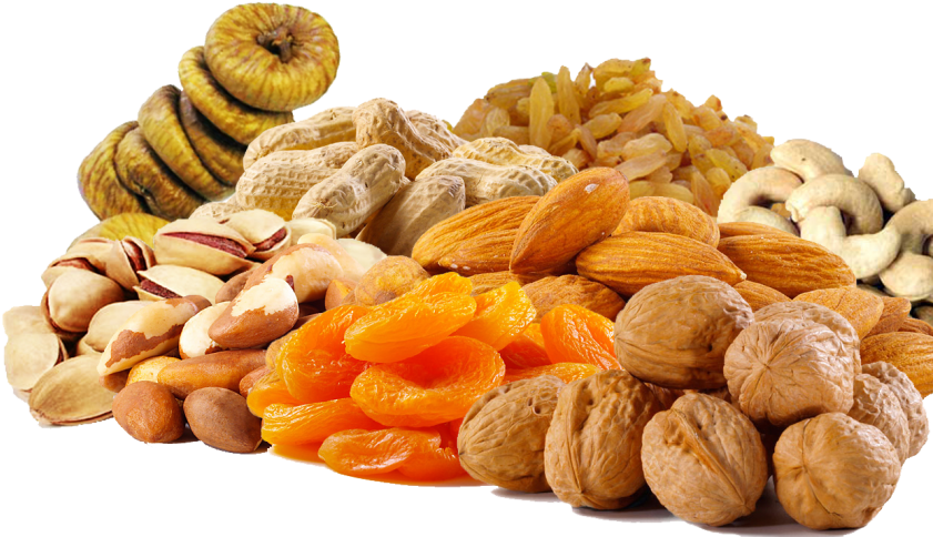A Group Of Different Types Of Nuts