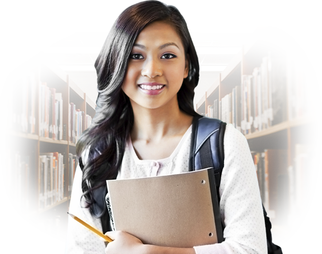 A Woman Holding A Book And Pencil