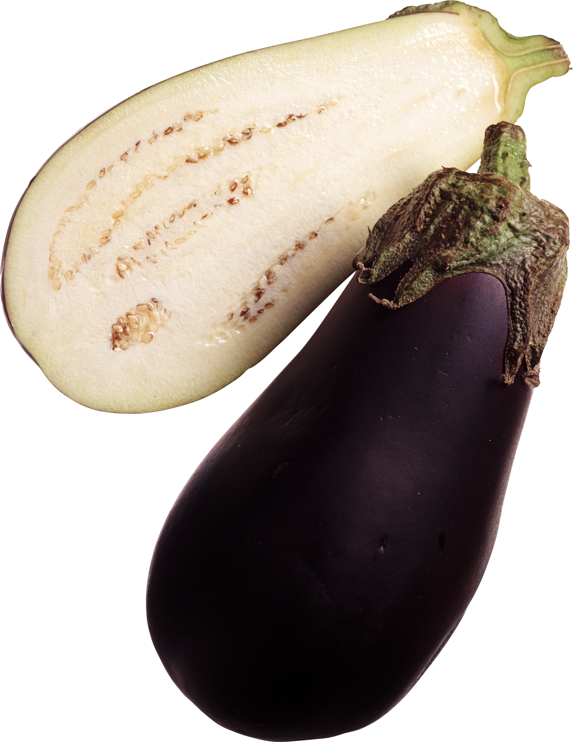 A Eggplant And A Half Of A Vegetable