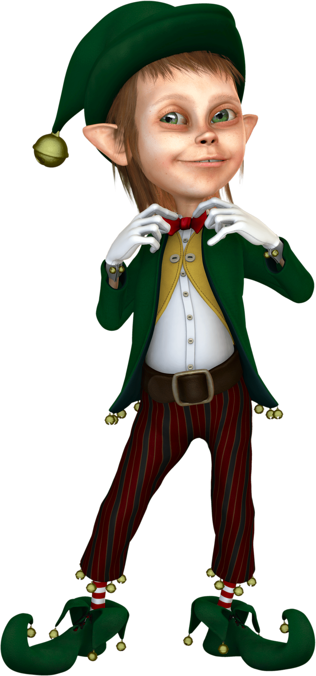 A Cartoon Character With Long Hair And A Green Jacket And White Gloves