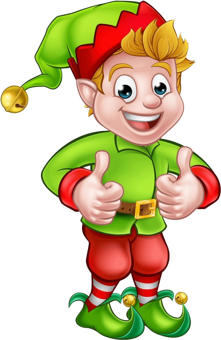 A Cartoon Elf Giving Thumbs Up