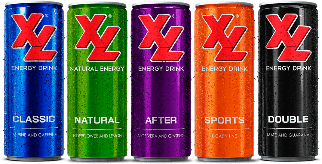 A Group Of Cans Of Energy Drinks