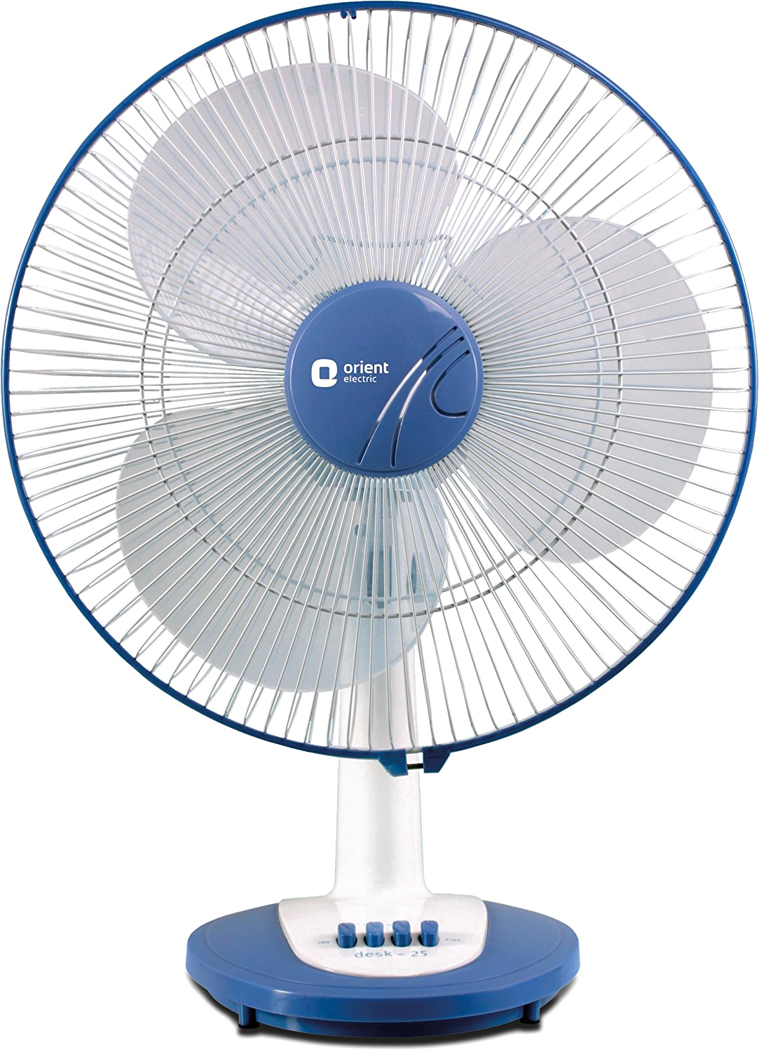 A Fan With A Blue Base