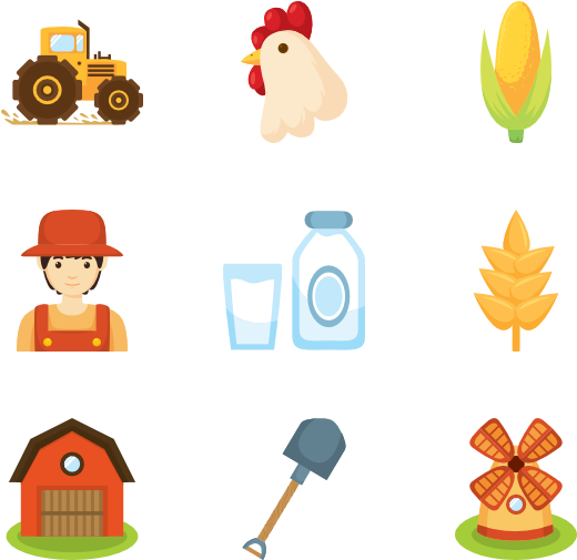 A Collection Of Farm Objects