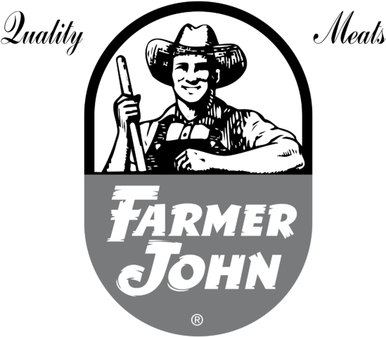 A Black And White Logo Of A Farmer