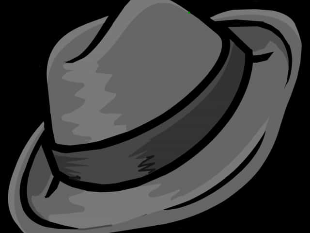 A Grey Hat With A Black Background