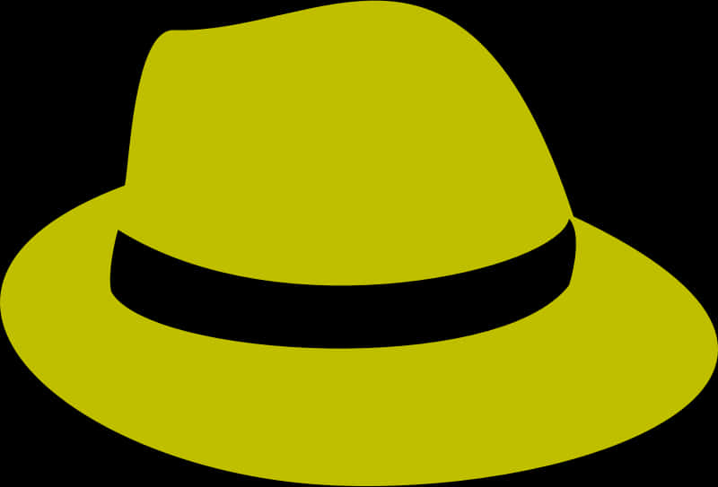A Yellow Hat With Black Band