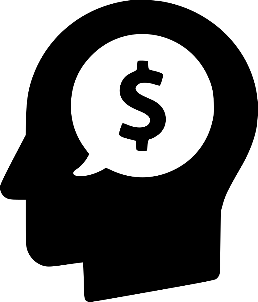 A Silhouette Of A Head With A Dollar Sign Inside