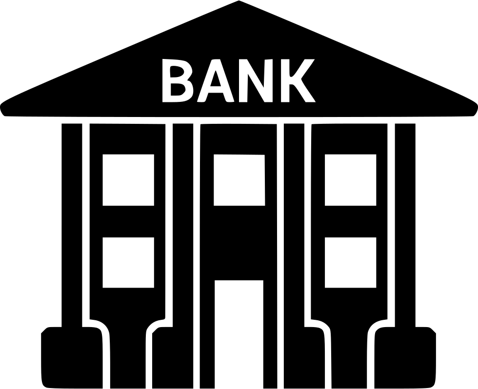A Black And White Image Of A Bank
