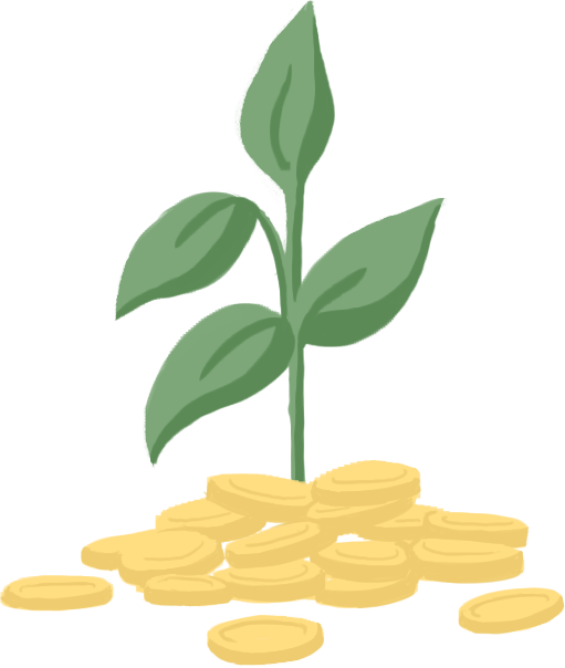 A Plant Growing From Coins