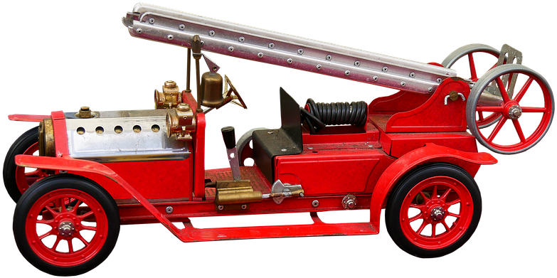 A Red Toy Fire Truck