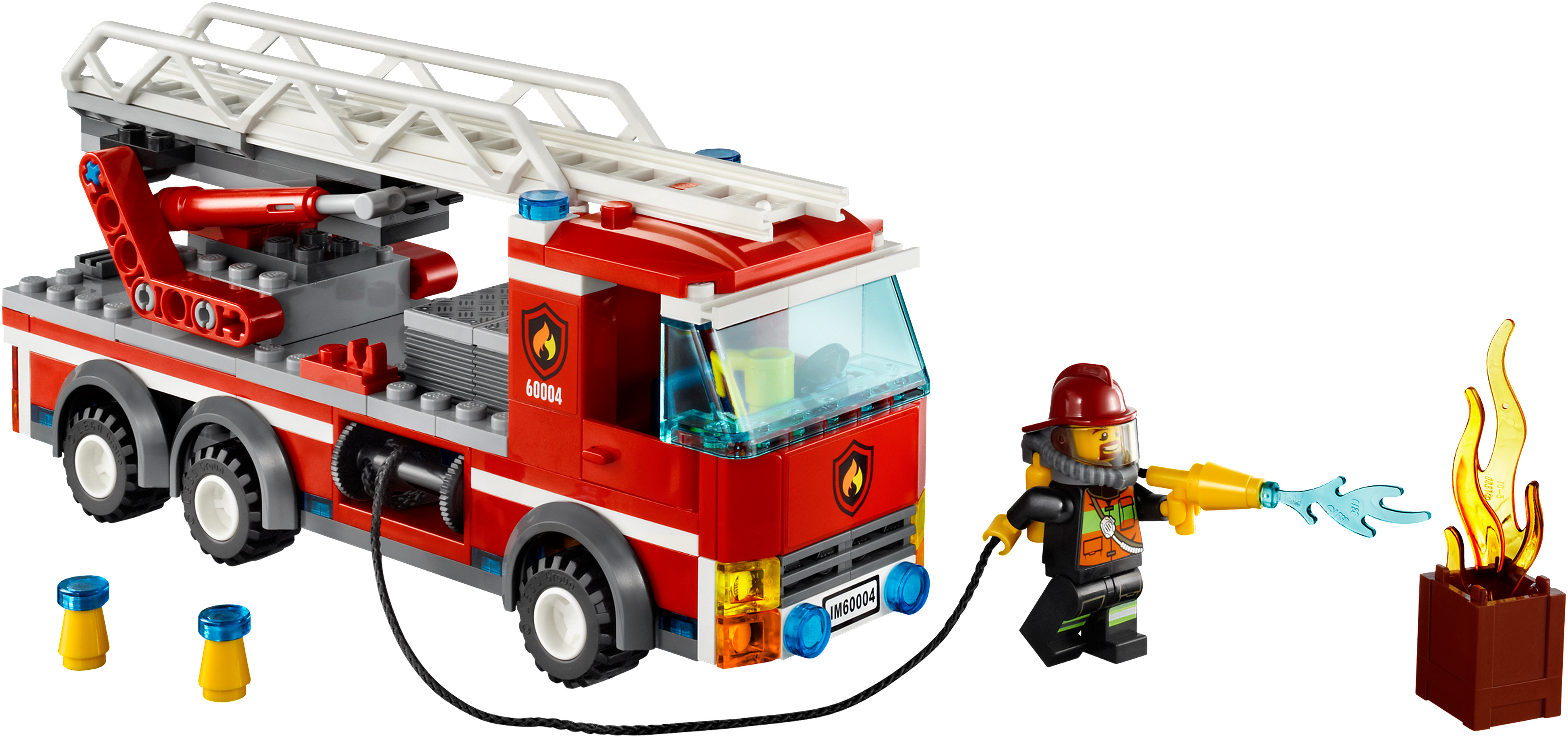 A Toy Fire Engine With A Fireman