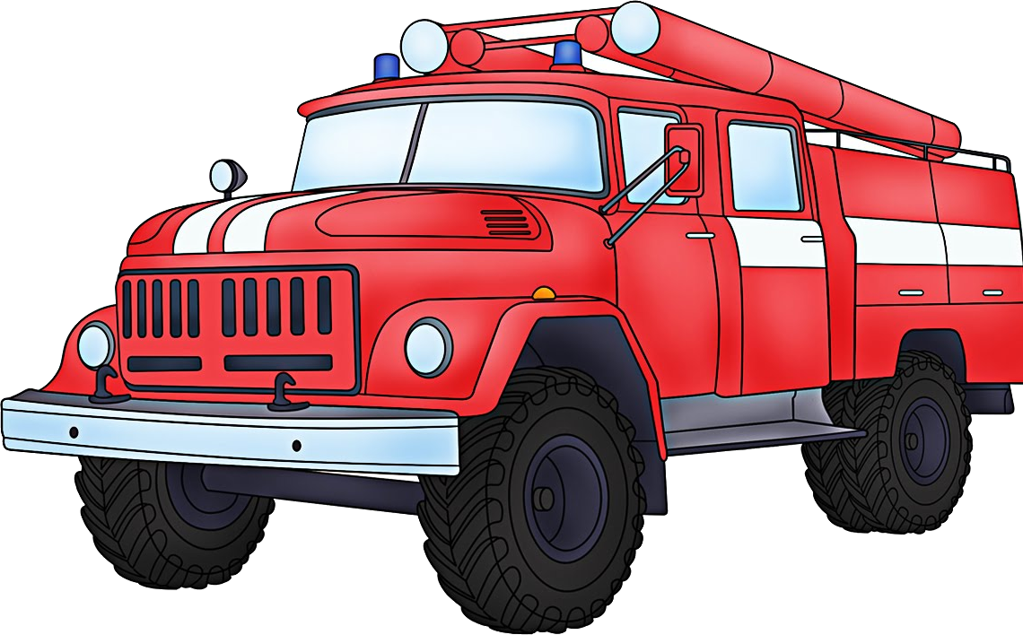 A Cartoon Of A Fire Truck