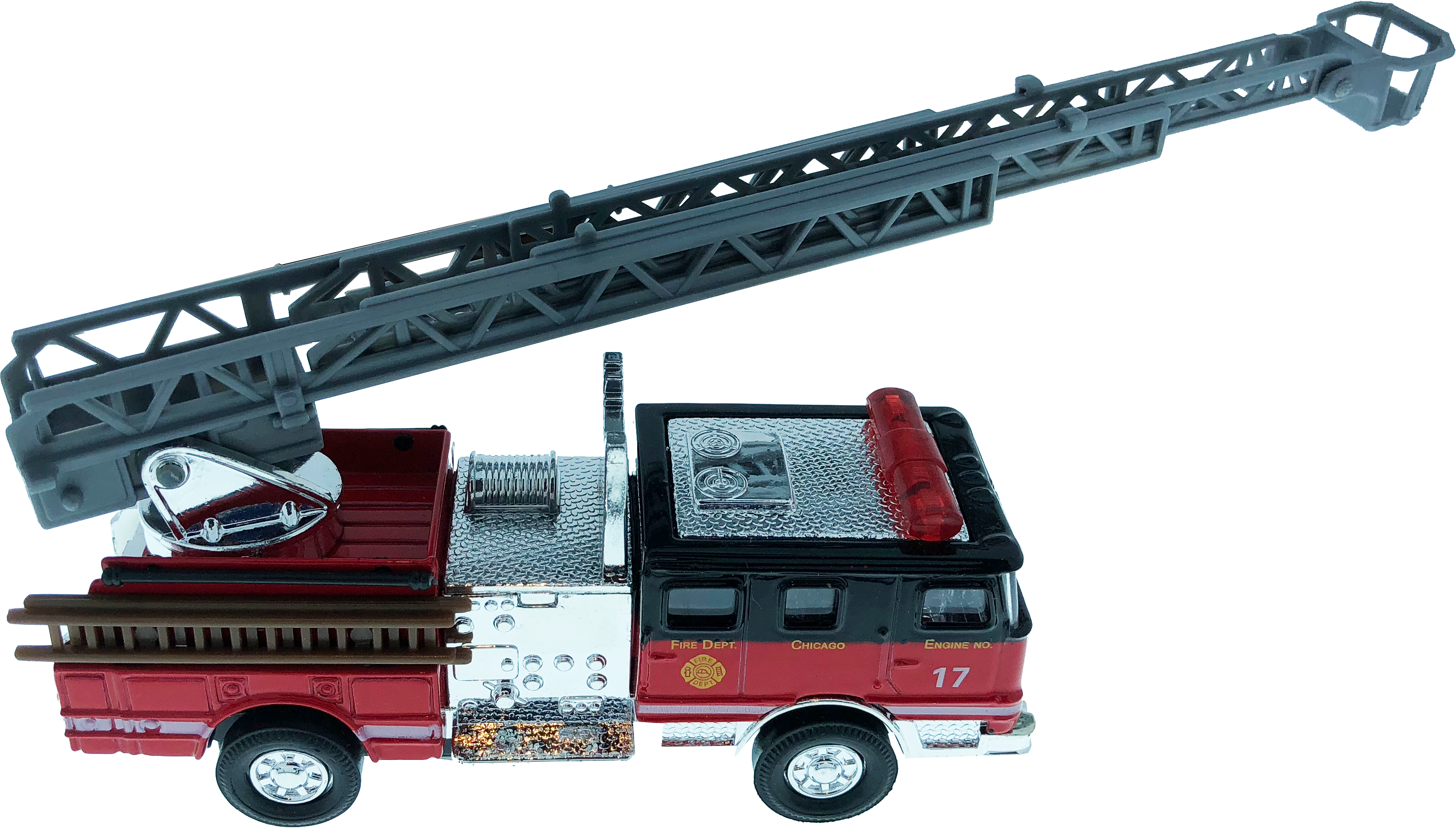 A Toy Fire Truck With A Ladder