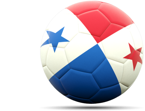 A Football Ball With A Red White And Blue Flag