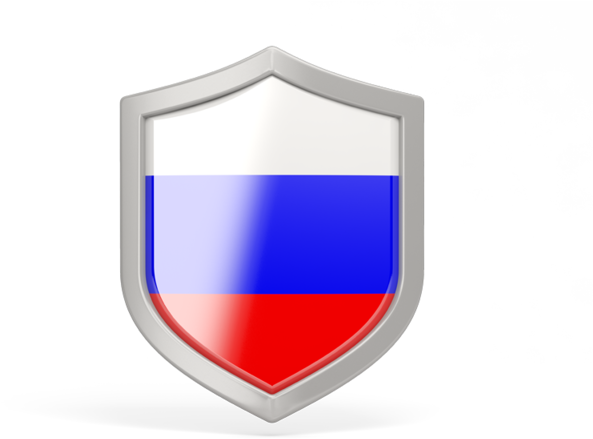 A Shield With A Red Blue And White Flag