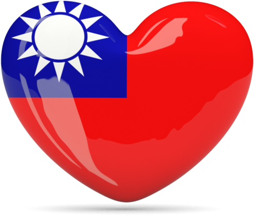 Download Flag Icon Of Taiwan At Png Format - Taiwan Flag Heart Png, Transparent Png