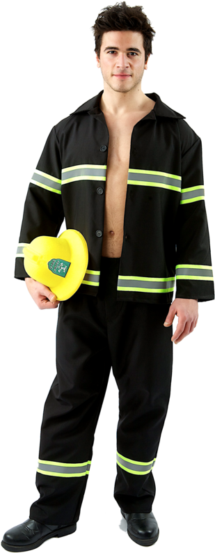 A Man In A Firefighter Uniform