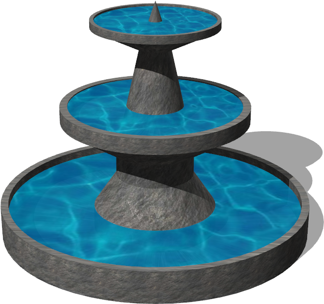 A Water Fountain With A Black Background