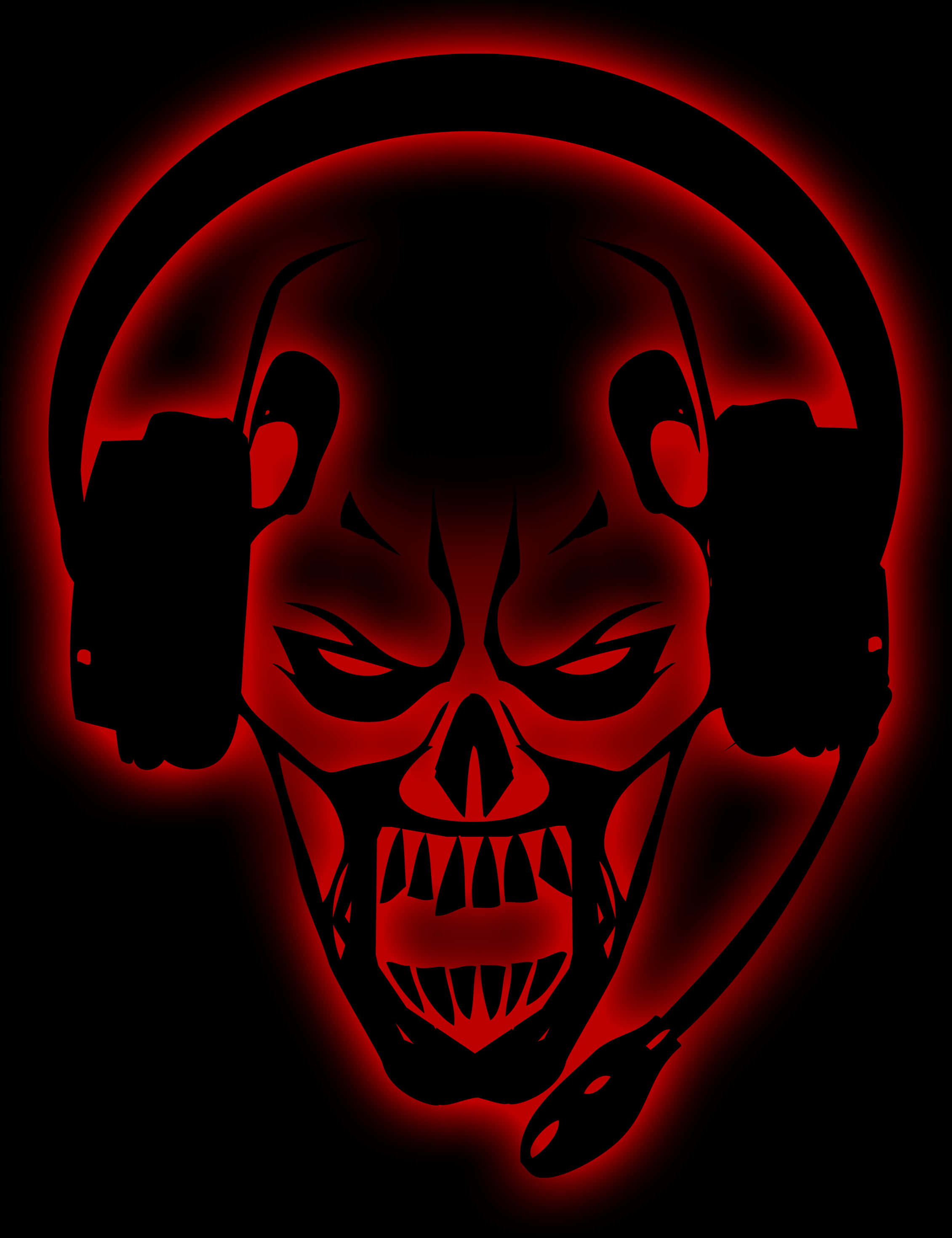 A Skull With Headphones