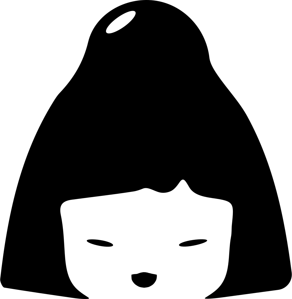 A Black And White Drawing Of A Woman's Face
