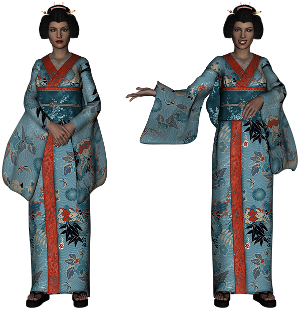 A Woman In A Kimono