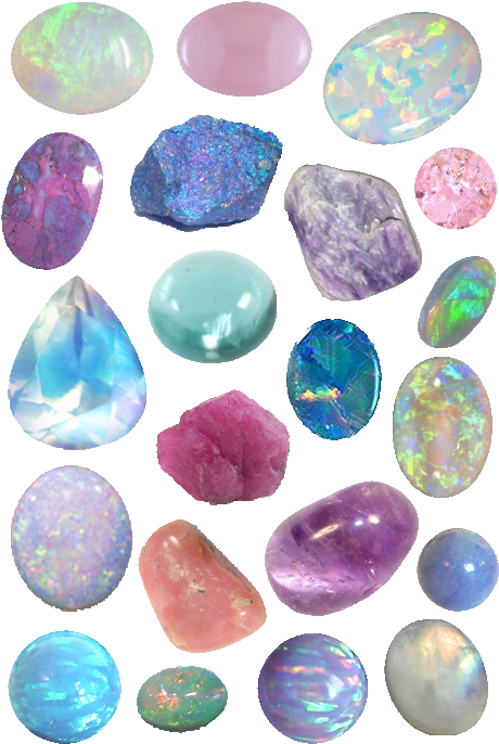 A Group Of Different Colored Stones