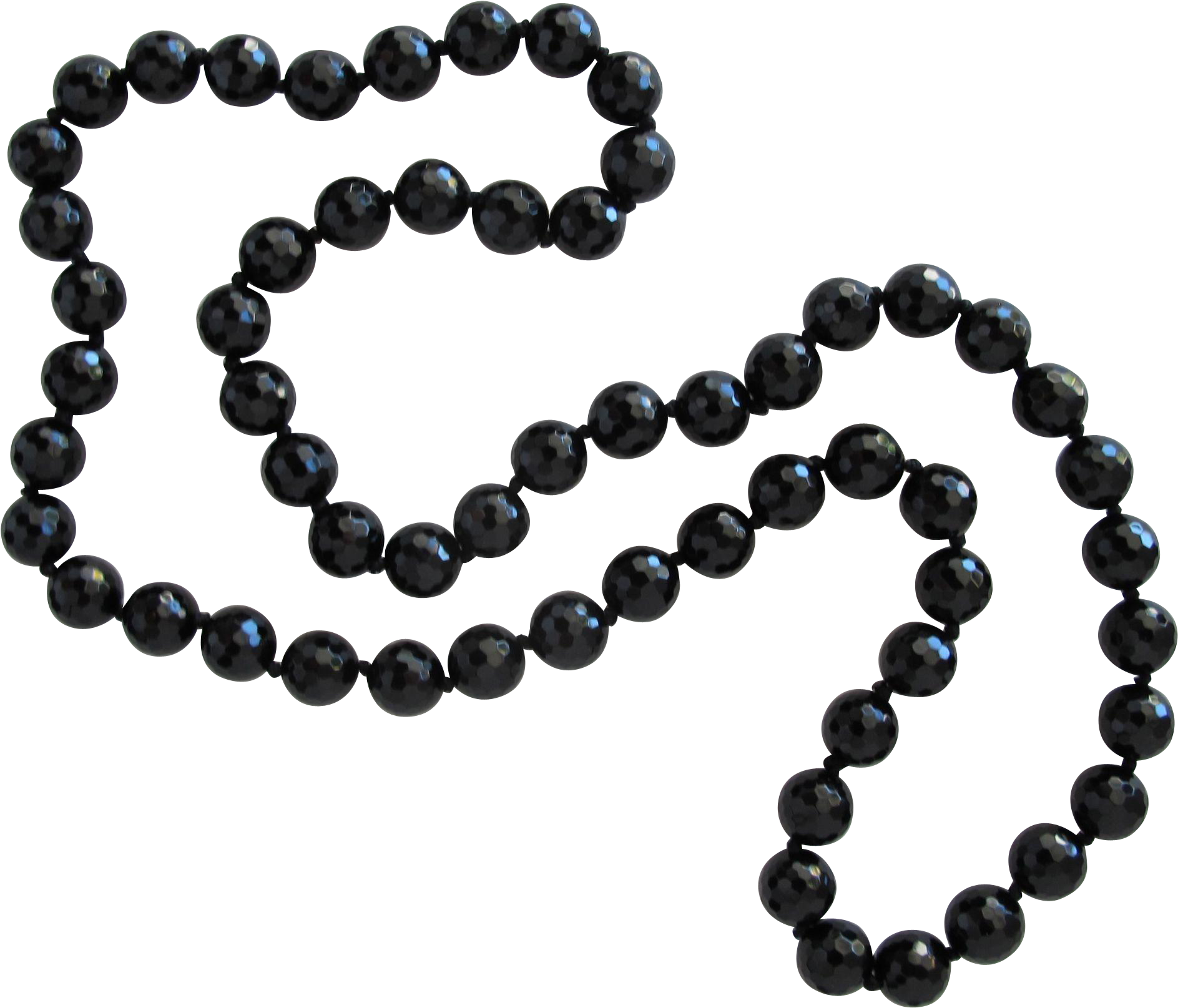 A Black Beaded Necklace