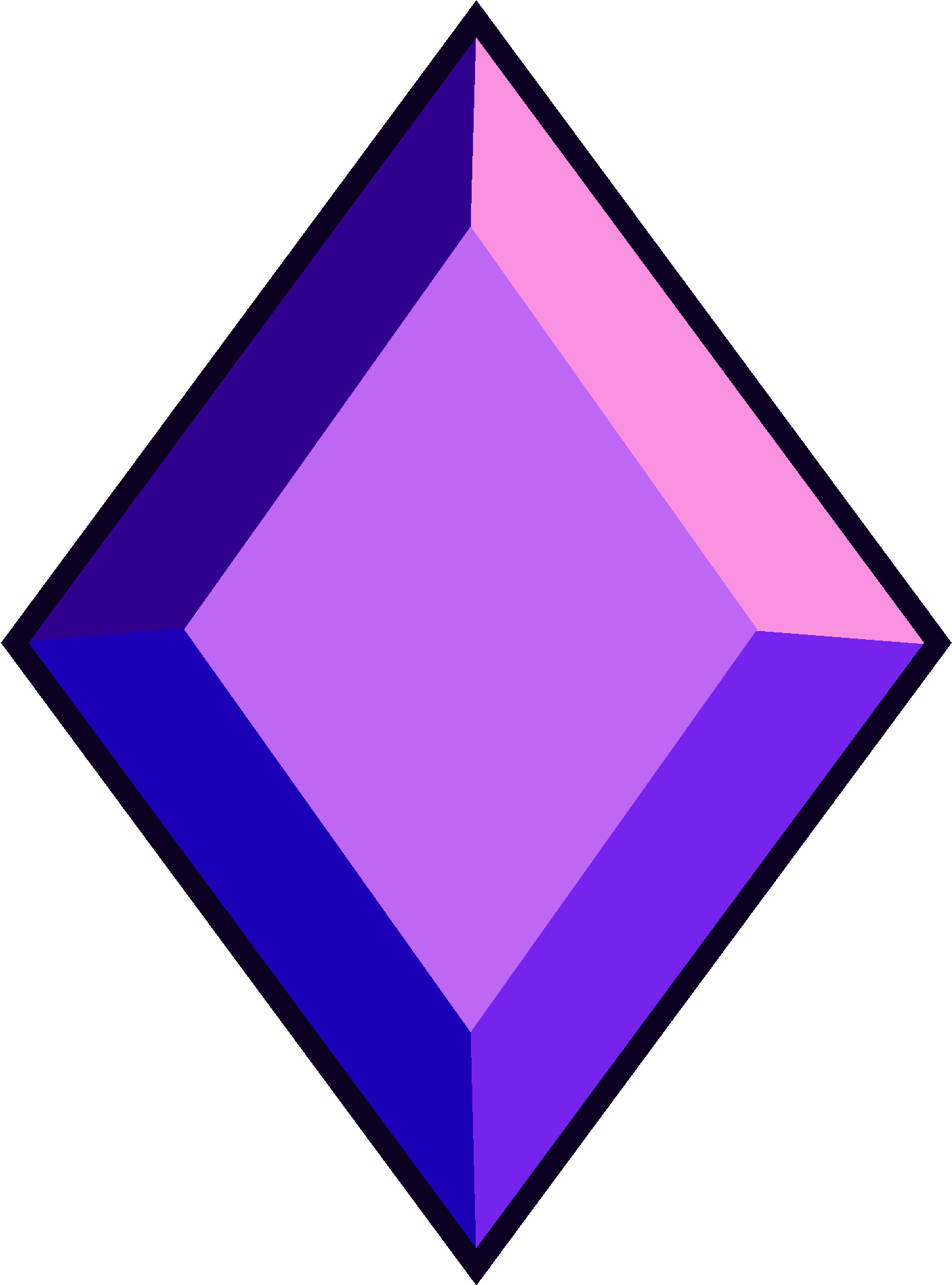 A Purple Diamond With A Black Background