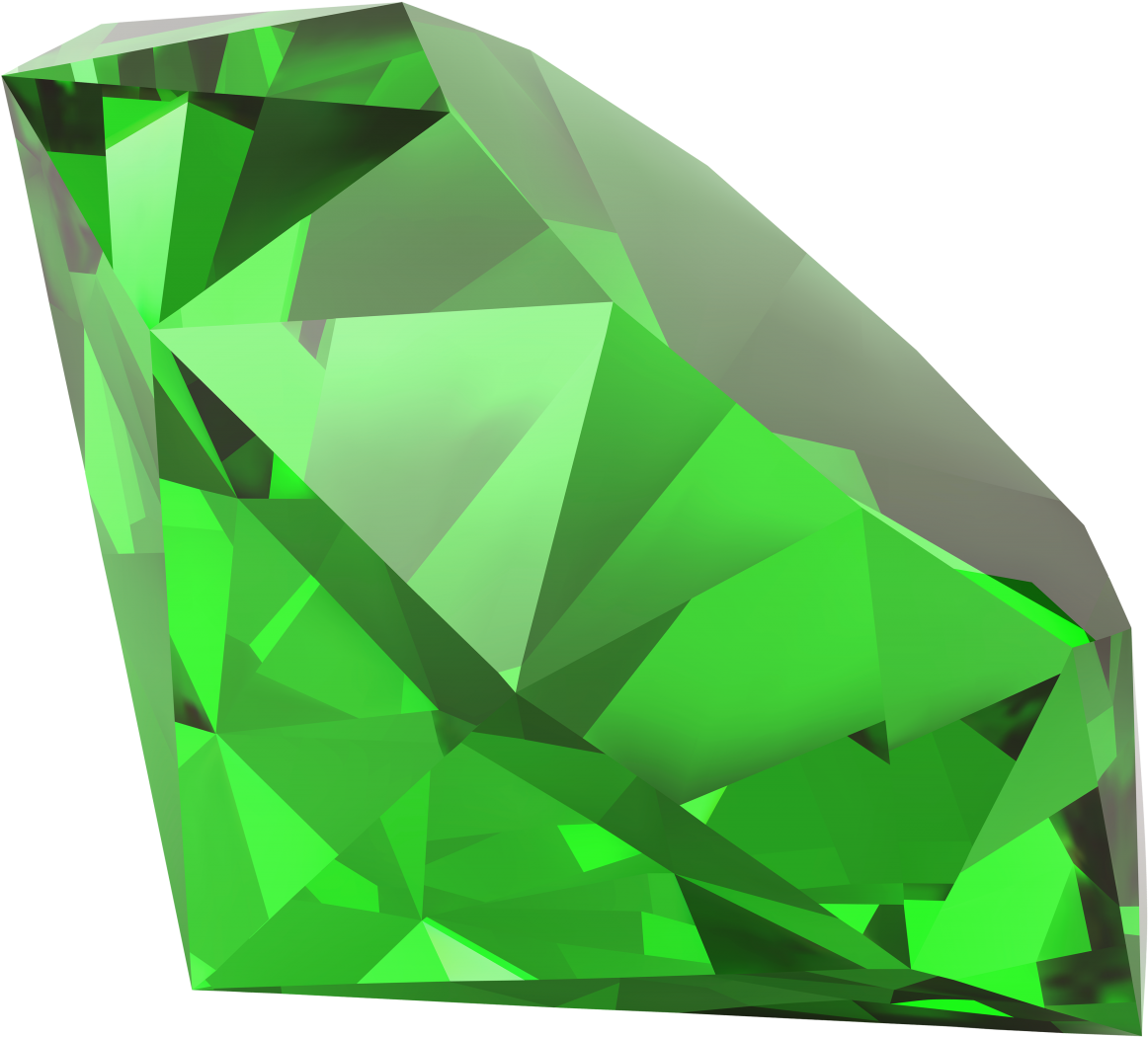 A Green Diamond On A Black Background