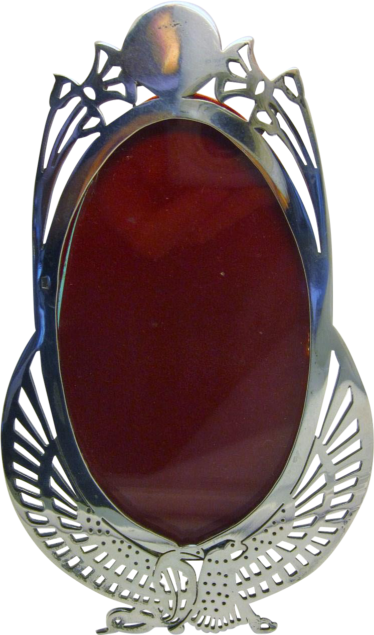 A Metal Frame With A Red Oval Object