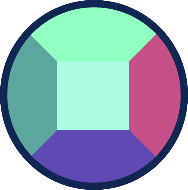 A Colorful Diamond In A Circle