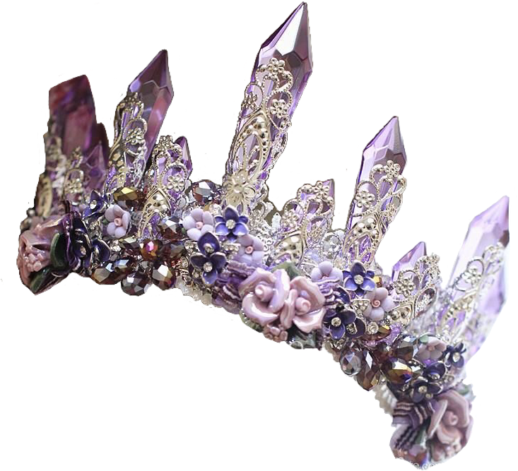 A Crown With Crystals And Flowers
