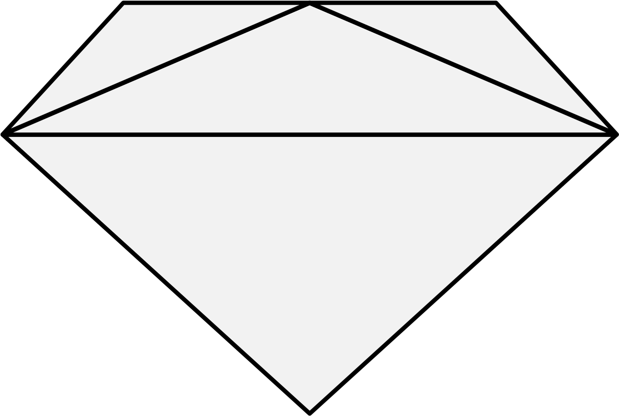 A Diamond Shaped Object With Black Lines