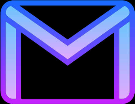 A Blue And Purple Mail Symbol